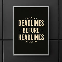Deadlines before headlines poster 5