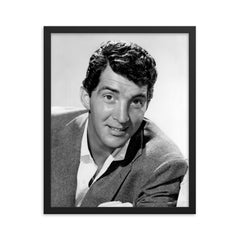 Dean Martin framed print on a plain backdrop in size 16"x20".