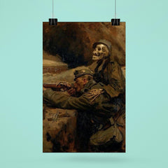 Death and the Soldier by Hans Larwin, 1917 poster 6