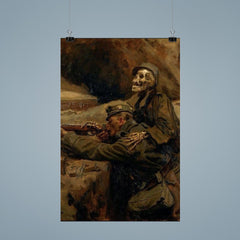 Death and the Soldier by Hans Larwin, 1917 poster 9