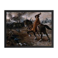 Death as General by Edgar Bundy, 1911 framed print on a plain backdrop in size 18"x24".