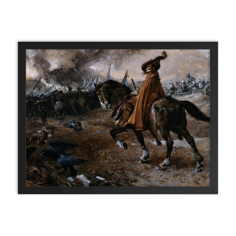 Death as General by Edgar Bundy, 1911 framed print on a plain backdrop in size 18