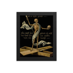 Death by Hans Memling framed print on a plain backdrop in size 8"x10".