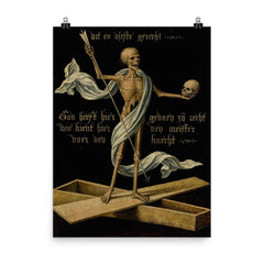 Death by Hans Memling poster on a plain backdrop in size 8"x10".