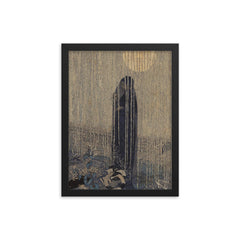 Death Day by Carlos Schwabe, 1890 framed print on a plain backdrop in size 12"x16".