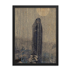 Death Day by Carlos Schwabe, 1890 framed print on a plain backdrop in size 18"x24".