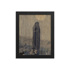 Death Day by Carlos Schwabe, 1890 framed print on a plain backdrop in size 8"x10".