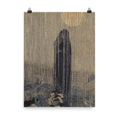 Death Day by Carlos Schwabe, 1890 poster on a plain backdrop in size 8"x10".