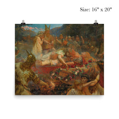 Death of a Viking Warrior by Charles Ernest Butler, 1909 poster 2