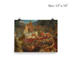 Death of a Viking Warrior by Charles Ernest Butler, 1909 poster 3