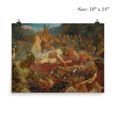 Death of a Viking Warrior by Charles Ernest Butler, 1909 poster 5