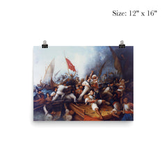 Decatur Boarding the Tripolitan Gunboat by Dennis Malone Carter, 1878 poster 3