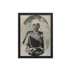 Ded Gjo Luli framed print on a plain backdrop in size 12"x16".