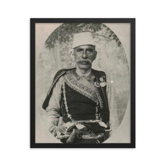 Ded Gjo Luli framed print on a plain backdrop in size 16"x20".