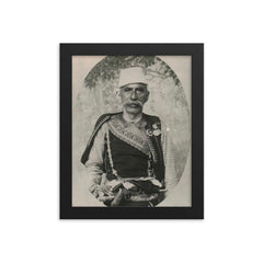 Ded Gjo Luli framed print on a plain backdrop in size 8"x10".