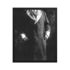 Deenanath Mangeshkar framed print on a plain backdrop in size 16"x20".