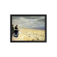 Defeated. Requiem by Vasily Vereshchagin, 1879 framed print on a plain backdrop in size 12"x16".