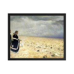 Defeated. Requiem by Vasily Vereshchagin, 1879 framed print on a plain backdrop in size 16"x20".