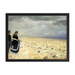 Defeated. Requiem by Vasily Vereshchagin, 1879 framed print on a plain backdrop in size 18"x24".