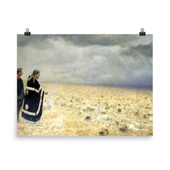 Defeated. Requiem by Vasily Vereshchagin, 1879 poster on a plain backdrop in size 8"x10".