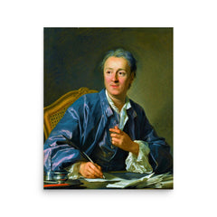 Denis Diderot poster on a plain backdrop in size 16"x20".