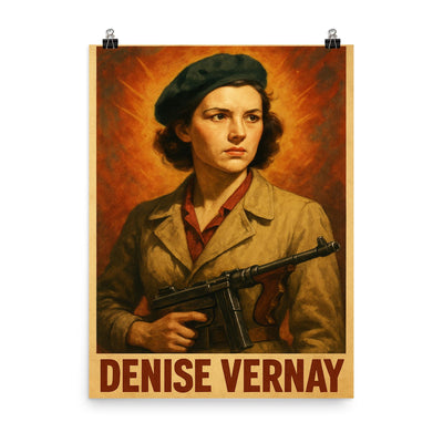 Denise Vernay poster on a plain backdrop in size 8"x10".