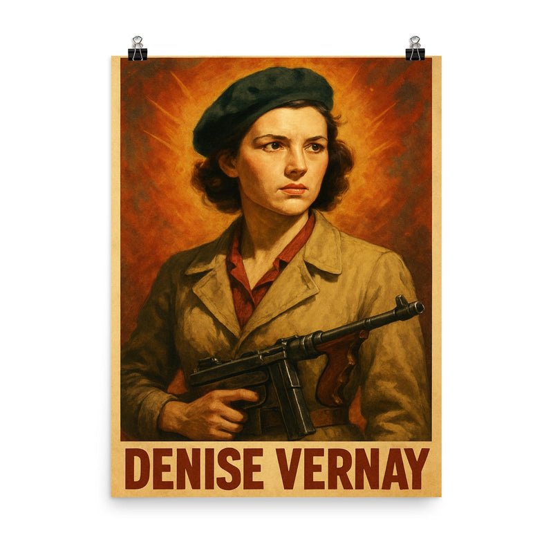 Denise Vernay poster on a plain backdrop in size 8
