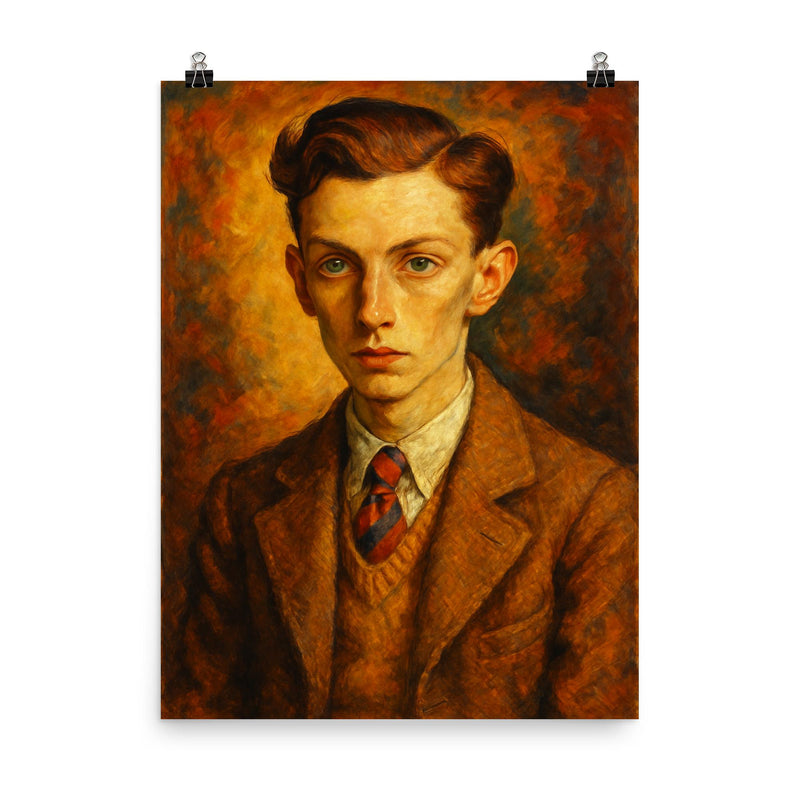 Denton Welch poster on a plain backdrop in size 8