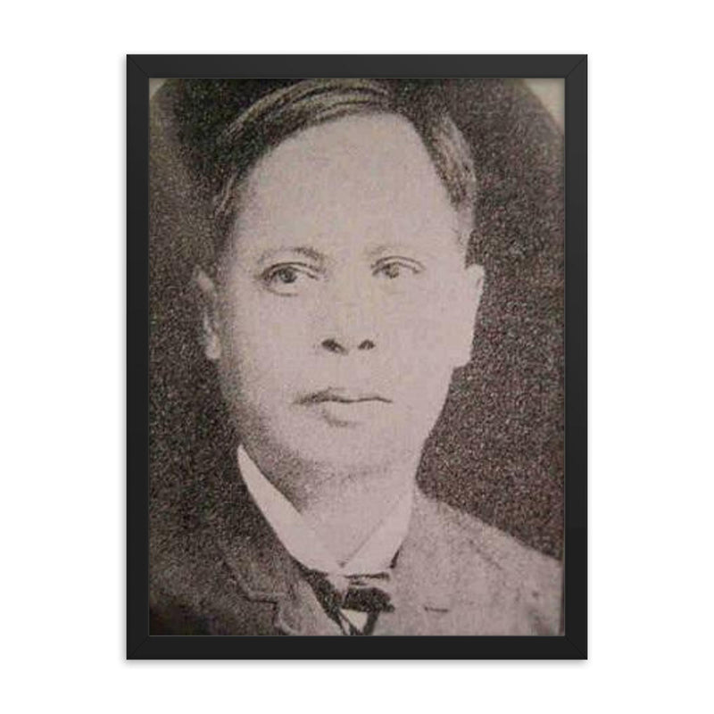 Deodato Arellano framed print on a plain backdrop in size 18