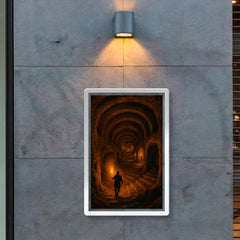 Derinkuyu underground city torchlit descent poster 2