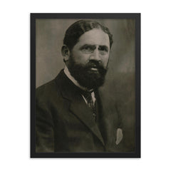 Dervish Hima framed print on a plain backdrop in size 18"x24".