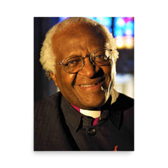 Desmond Tutu poster on a plain backdrop in size 18"x24".