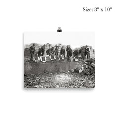 Destroying Bootleg Liquor - Prohibition Agents smashing bottles of seized bootleg whiskey and beer, 1923 poster 4