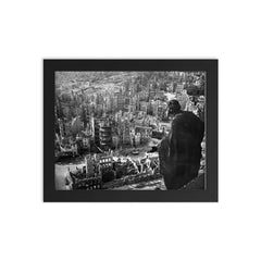 Destruction in Old Town Dresden from the Town Hall Tower, 15 Feb 1945 framed print on a plain backdrop in size 8"x10".