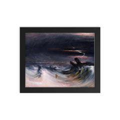 Destruction of Tyre by John Martin, 1840 framed print on a plain backdrop in size 8"x10".