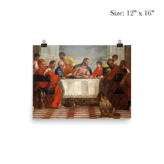 Detail of Feast in the House of Levi by Paolo Veronese poster 3