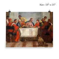 Detail of Feast in the House of Levi by Paolo Veronese poster 5