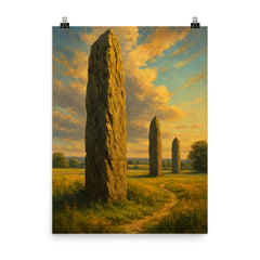 Devil's Arrows England poster on a plain backdrop in size 8"x10".