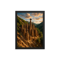Devil's Town Davolja Varos Serbia framed print on a plain backdrop in size 12"x16".