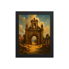 Dhanushkodi Ghost Town India framed print on a plain backdrop in size 8"x10".
