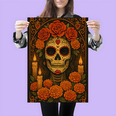 Dia de muertos design poster 3