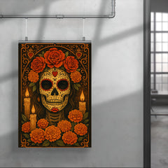 Dia de muertos design poster 4