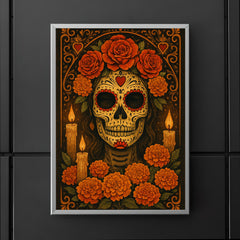 Dia de muertos design poster 5