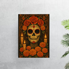 Dia de muertos design poster 7