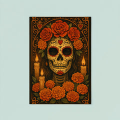 Dia de muertos design poster 8
