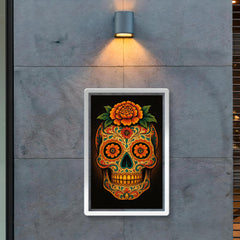 Dia de muertos skull poster 2