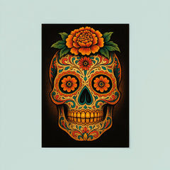 Dia de muertos skull poster 8