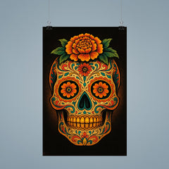 Dia de muertos skull poster 9