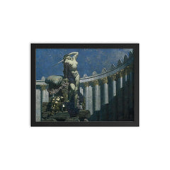 Dido at the Stake by Alexander Rothaug framed print on a plain backdrop in size 12"x16".