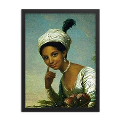 Dido Elizabeth Belle framed print on a plain backdrop in size 18"x24".